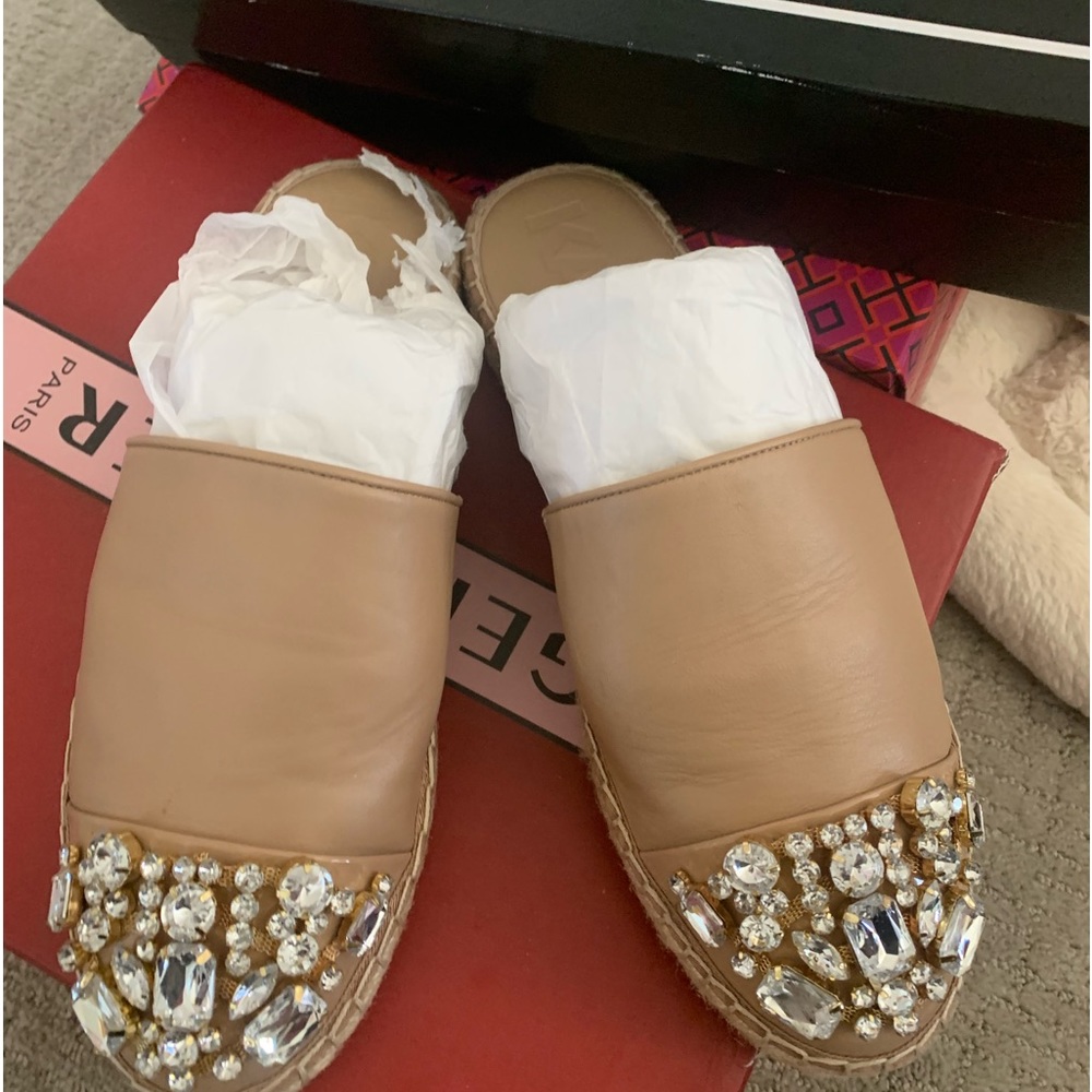 Karl Lagerfeld embellished mules